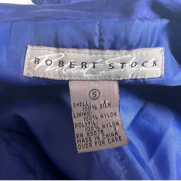 Vintage 80s 100% Silk Robert Stock Fringe Windbreaker Jacket - Picture 6 of 7